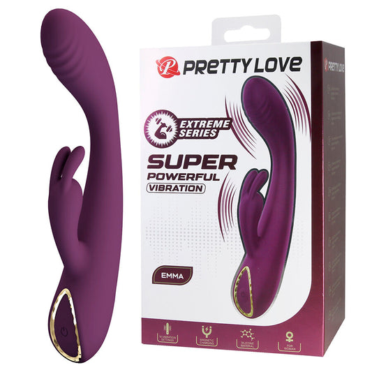 Emma vibrateur violet rabbit avec stimulateur – Pretty Love