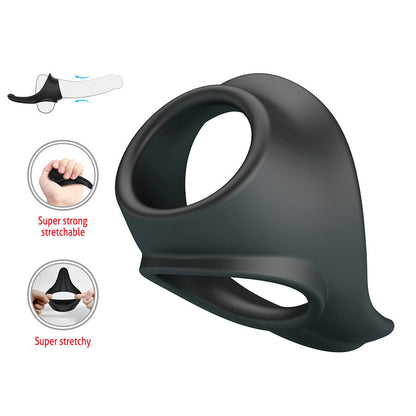 Zadok anneau ergonomique avec stimulateur périnéal – Crazy Bull