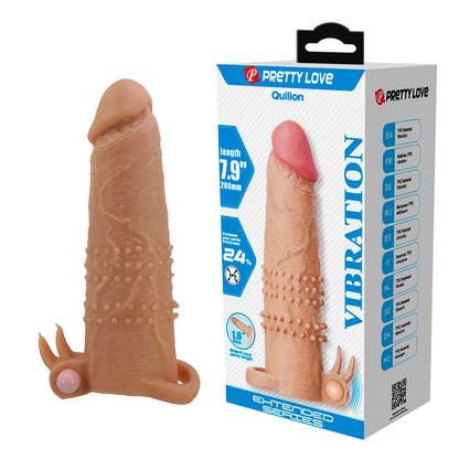 Stimulateur clitoridien quillon manchon pénis avec stimulateur clitorial et vibration –