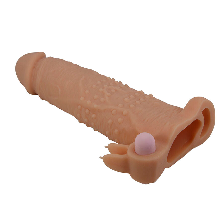 Stimulateur clitoridien quillon manchon pénis avec stimulateur clitorial et vibration –