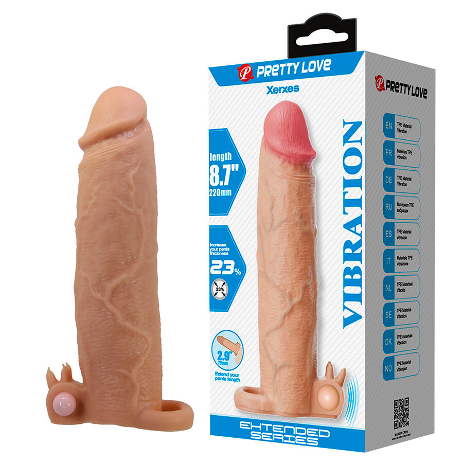 Stimulateur clitoridien xerxes manchon pénis avec stimulateur clitorial et vibration –
