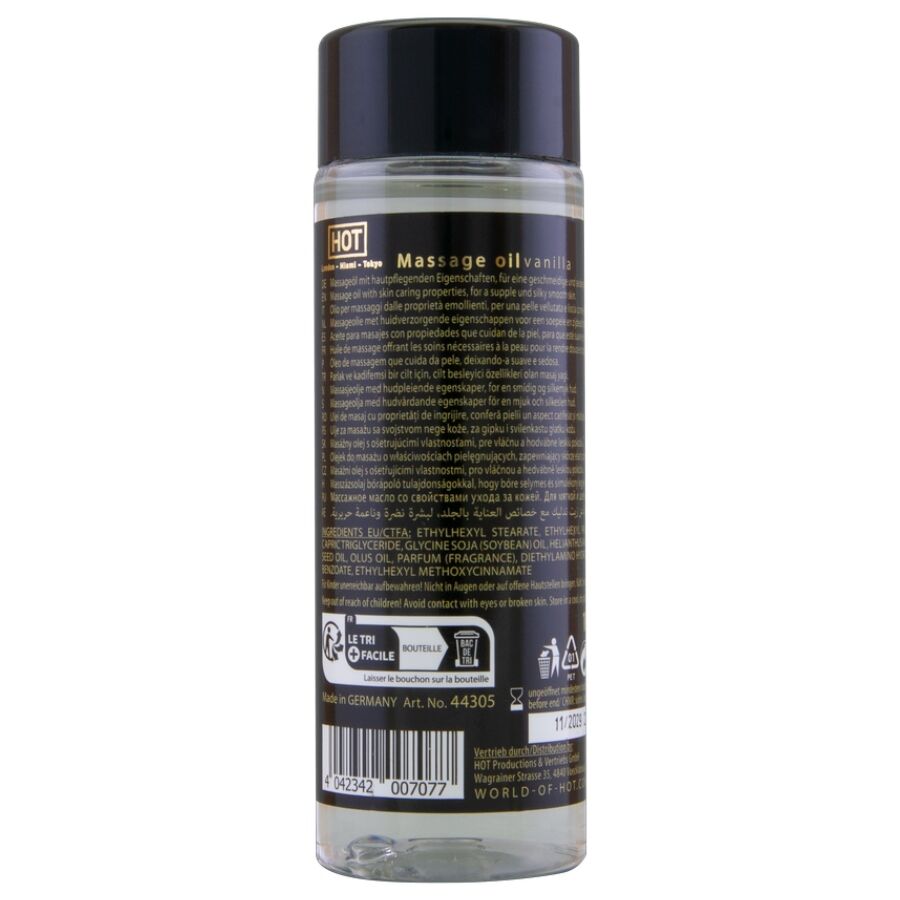 Huile de massage à la vanille 100 ml – HOT