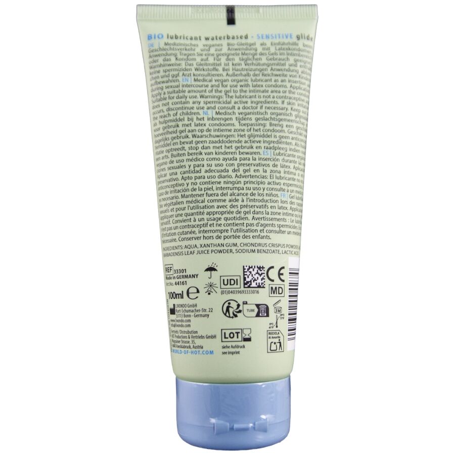 Bio lubrifiant à base d'eau sensitiv 100 ml – HOT