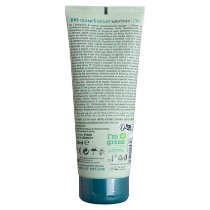 Bio massage et lubrifiant à base d'eau 2 en 1 200 ml – HOT