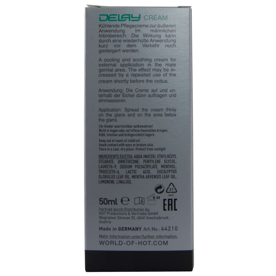Crème retardante 50 ml – HOT