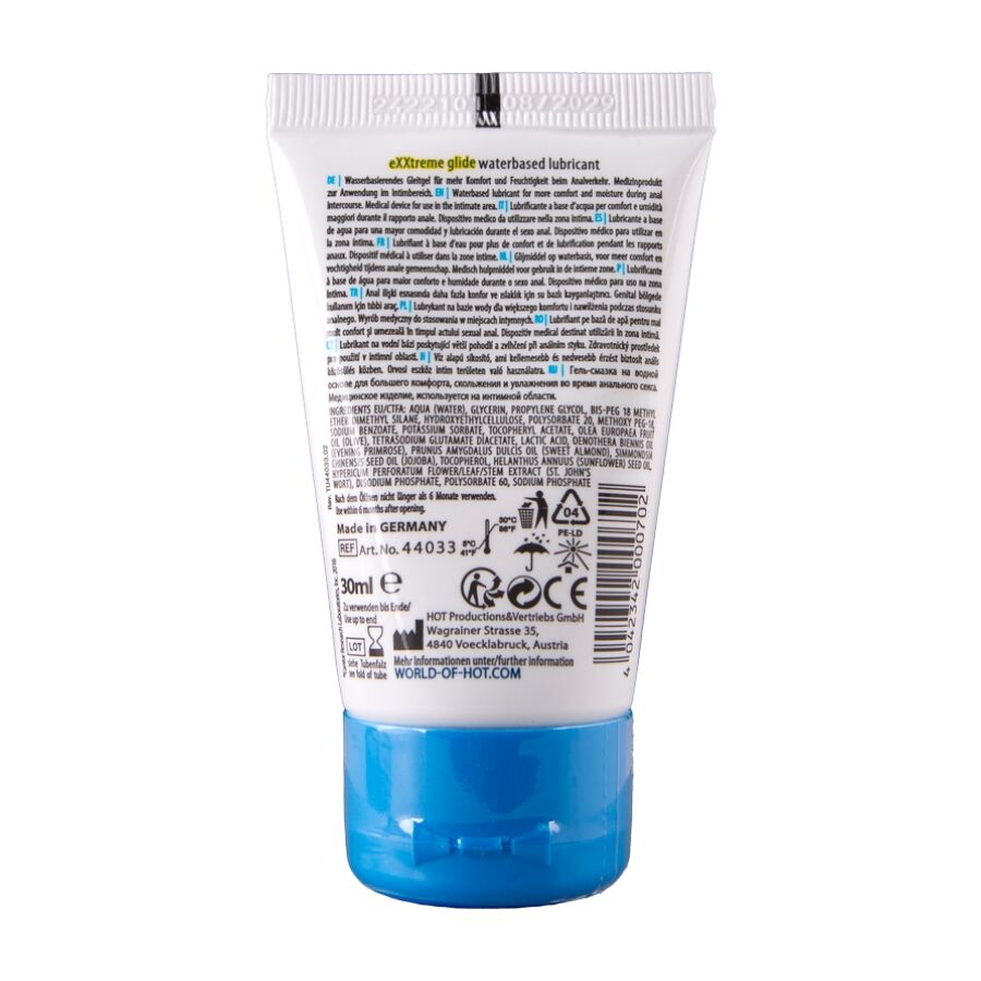 Exxtreme glide lubrifiant à base d'eau + huile de confort a+ 30 ml – HOT