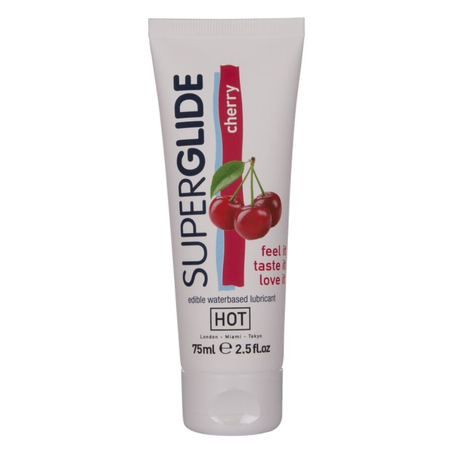 Superglide lubrifiant comestible à base d'eau cerise 75 ml – HOT