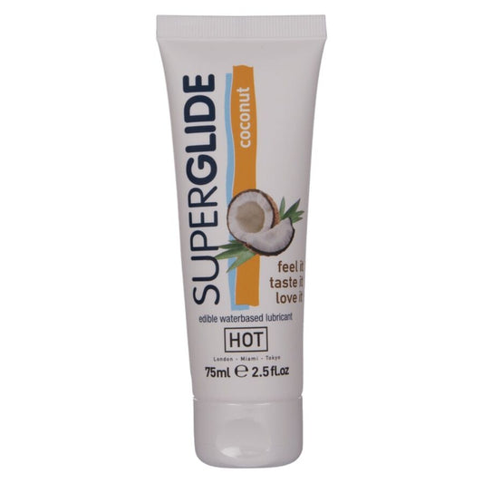 Superglide lubrifiant comestible à base d'eau et de noix de coco 75 ml – HOT