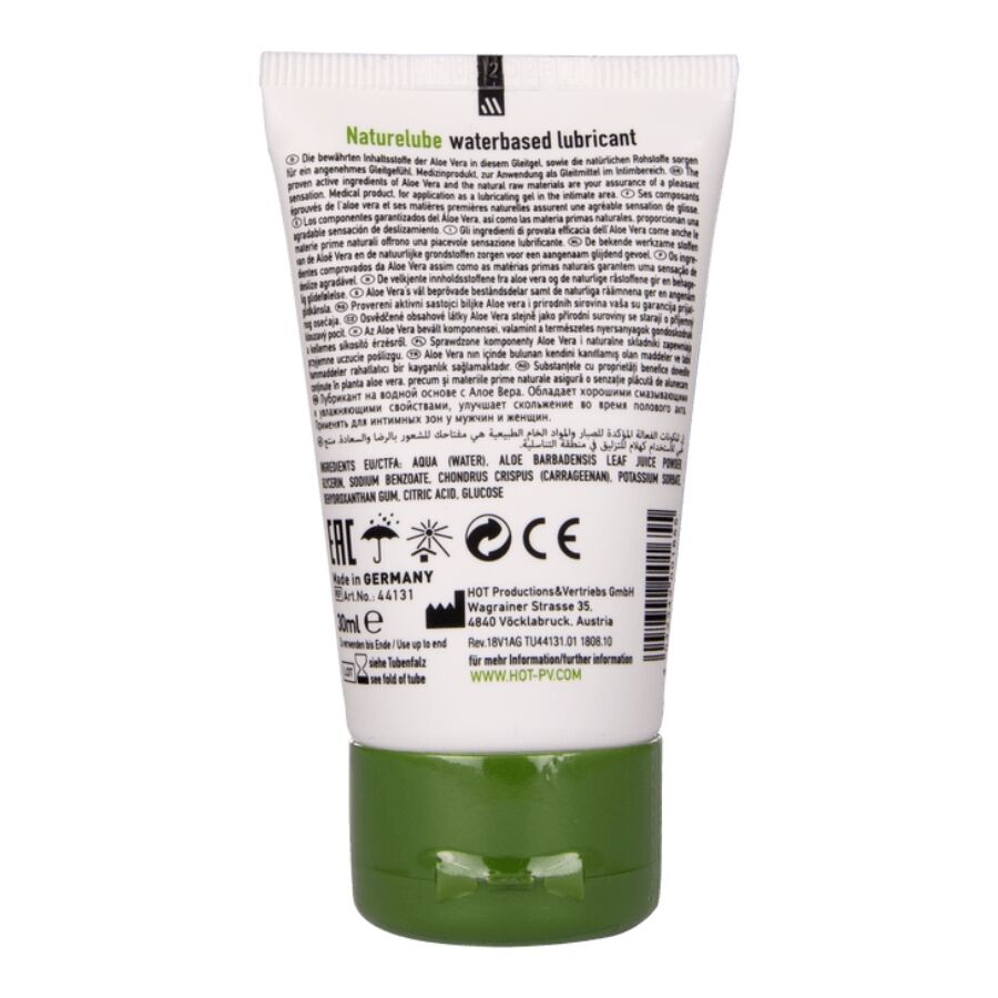 Lubrifiant nature lube à base d'eau et d'aloe vera 30 ml – HOT