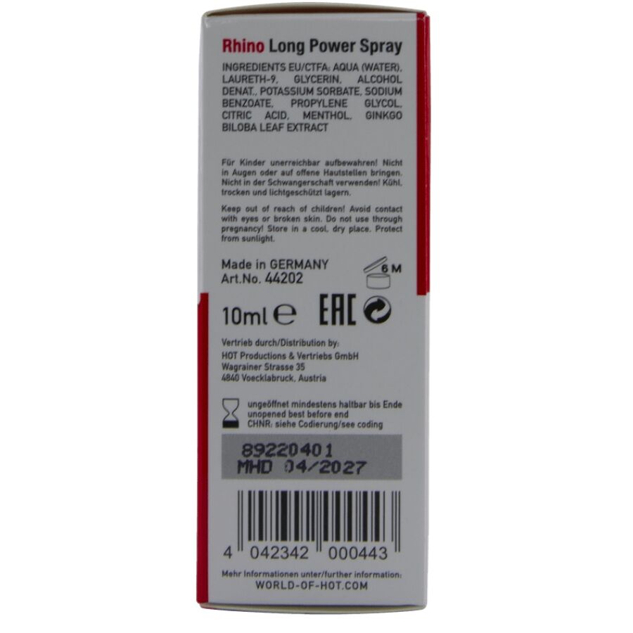 Rhino long power spray 10 ml – HOT