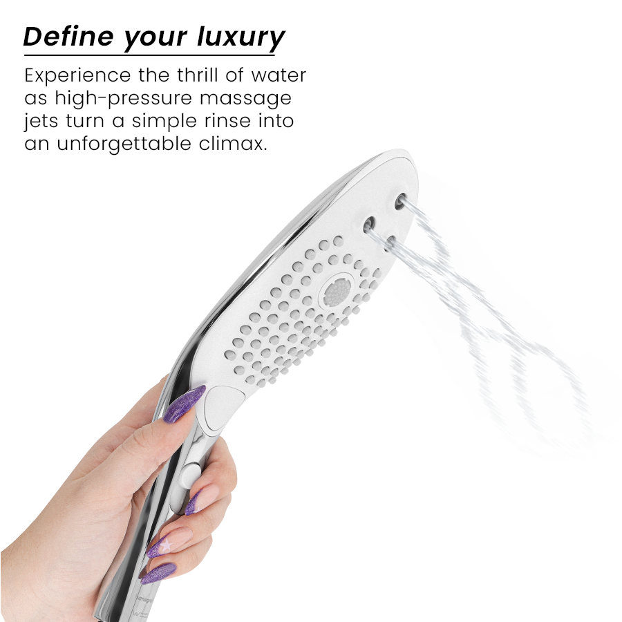 Stimulateur clitoridien pommeau de douche stimulant clitorial wave chrome – Womanizer