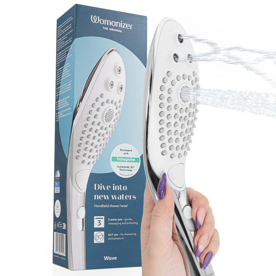 Stimulateur clitoridien pommeau de douche stimulant clitorial wave chrome – Womanizer