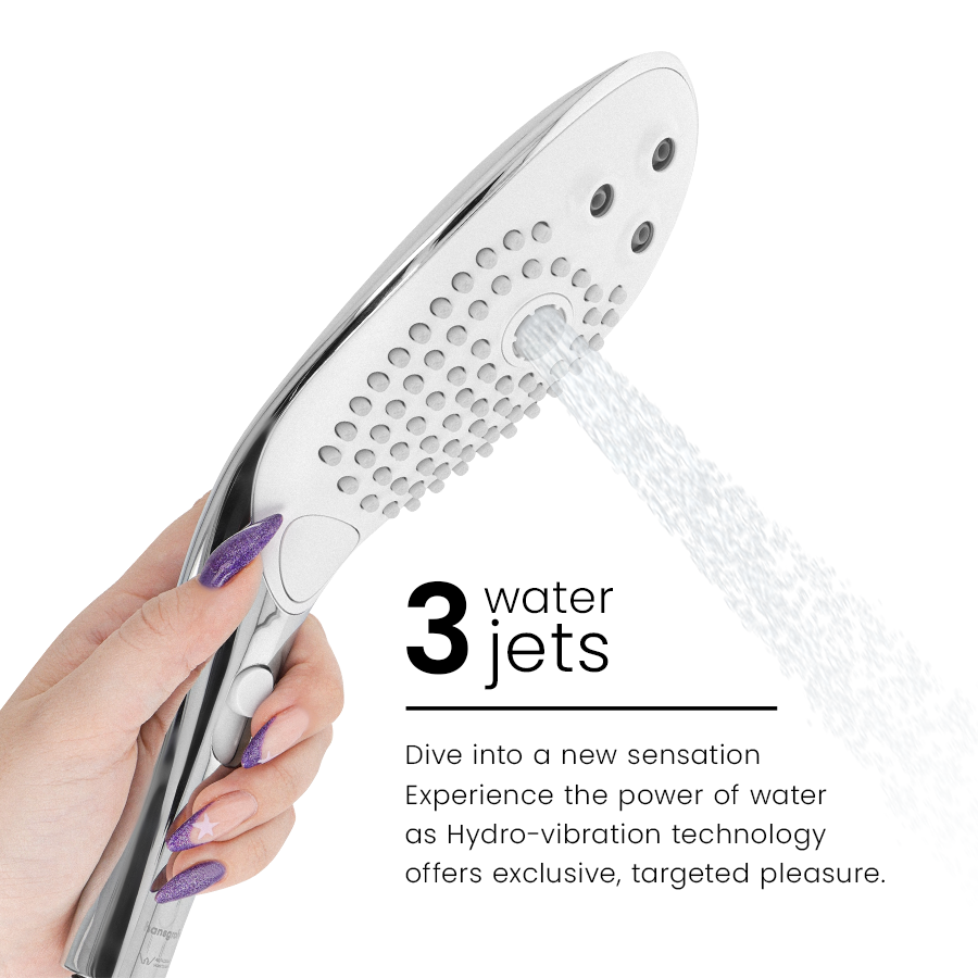 Stimulateur clitoridien pommeau de douche stimulant clitorial wave chrome – Womanizer