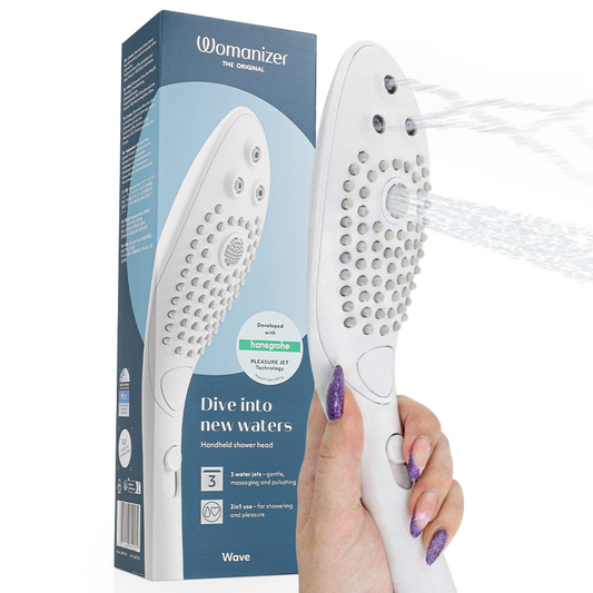 Stimulateur clitoridien pommeau de douche stimulant clitorial wave blanc – Womanizer