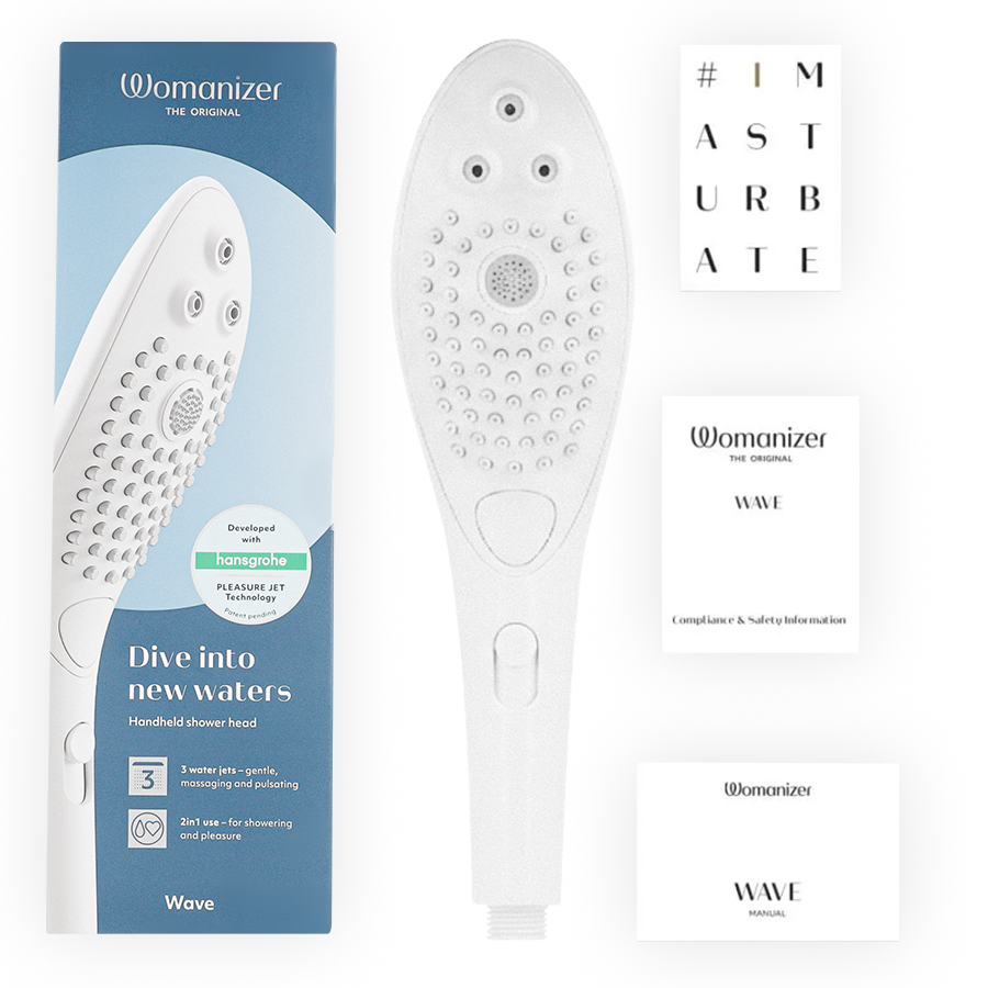 Stimulateur clitoridien pommeau de douche stimulant clitorial wave blanc – Womanizer