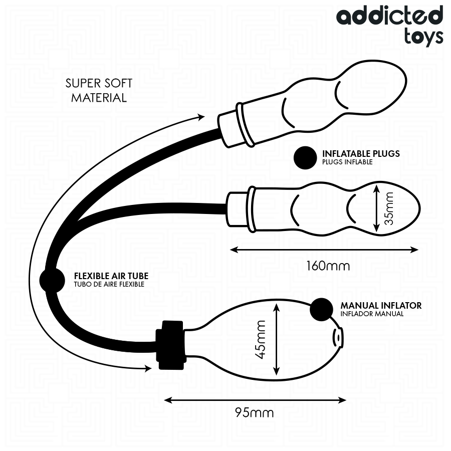 Plug anal double gonflable modèle 1 – Addicted Toys