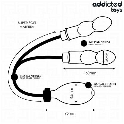 Plug anal double gonflable modèle 1 – Addicted Toys