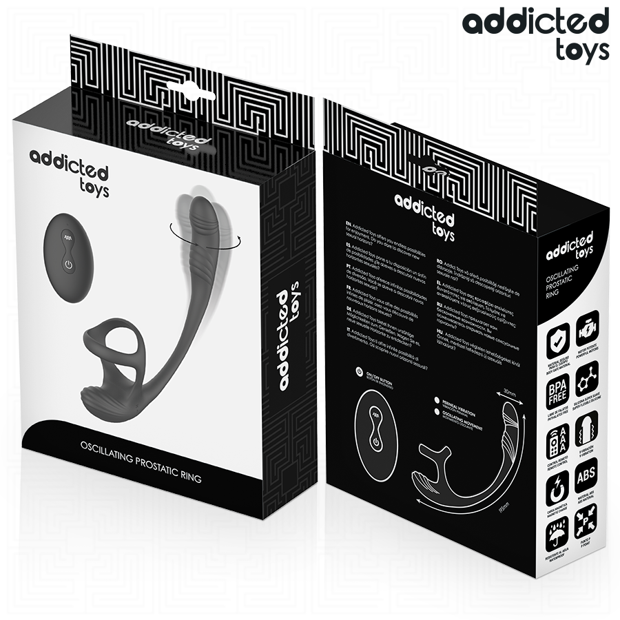Plug anal avec vibration ondulation à 360° et stimulateur de testicules – Addicted Toys
