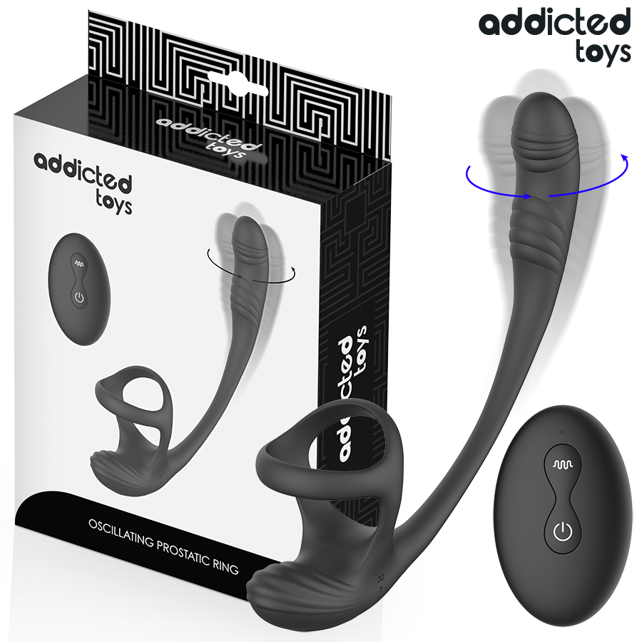 Plug anal avec vibration ondulation à 360° et stimulateur de testicules – Addicted Toys