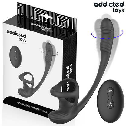 Plug anal avec vibration ondulation à 360° et stimulateur de testicules – Addicted Toys