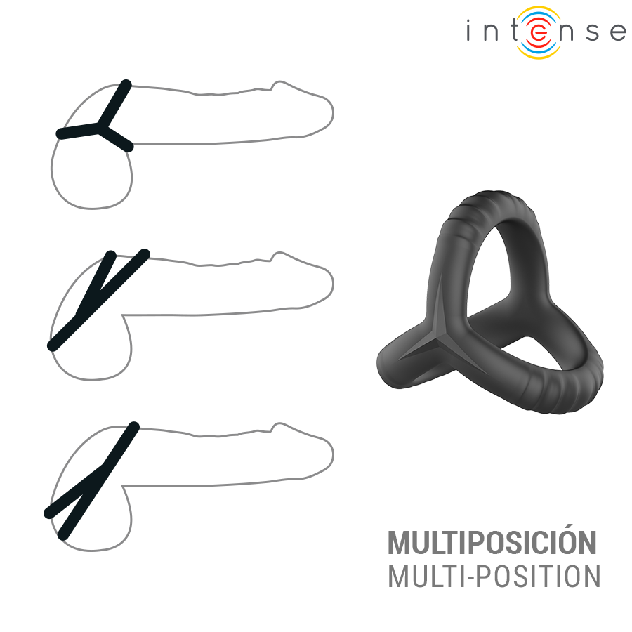 John anneau triple ajustable pour le pénis modèle 4 – Intense