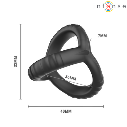 John anneau triple ajustable pour le pénis modèle 4 – Intense
