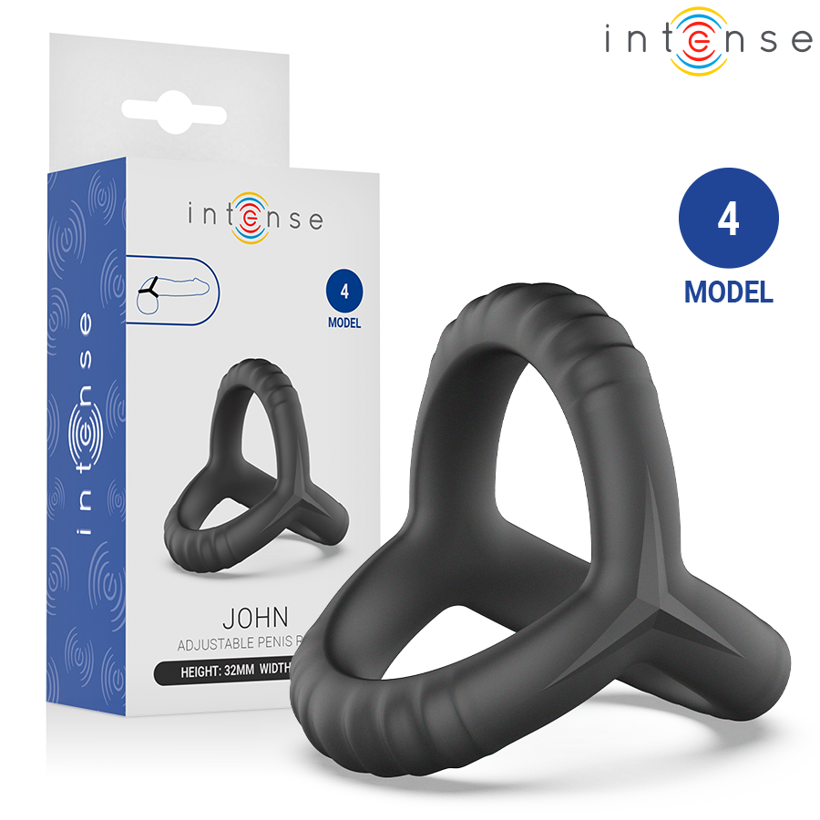 John anneau triple ajustable pour le pénis modèle 4 – Intense