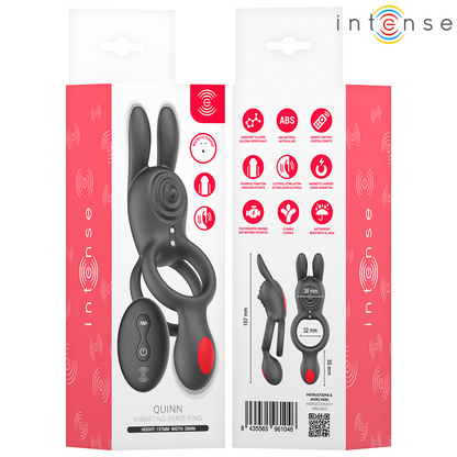 Quinn double vibration anneau avec télécommande – Intense