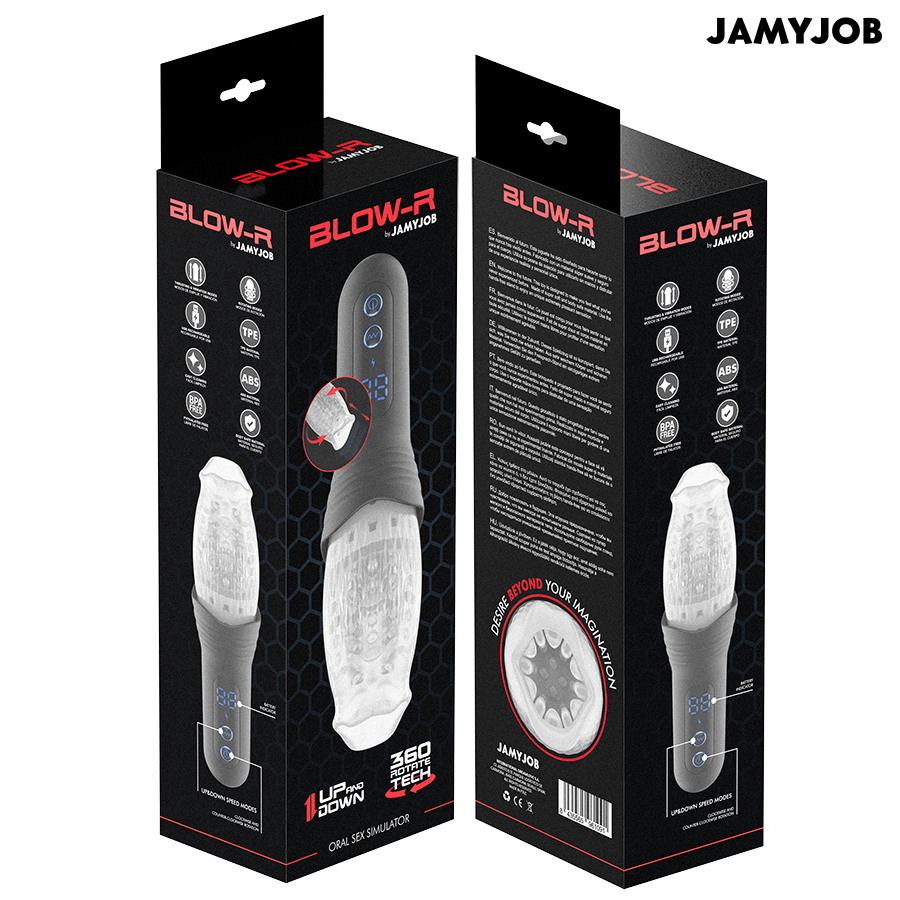 Masturbateur blow-r avec mouvement de poussée et de rotation – Jamyjob