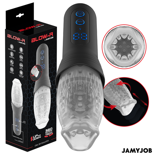 Masturbateur blow-r avec mouvement de poussée et de rotation – Jamyjob