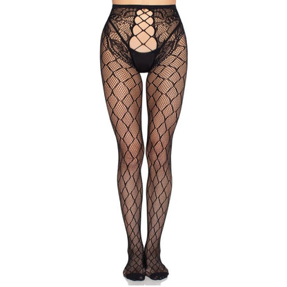 Collants résille avec culotte sans entrejambe noir – Leg Avenue 1966