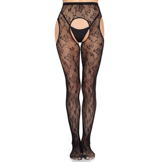 Collants résille bloom noirs – Leg Avenue 1967