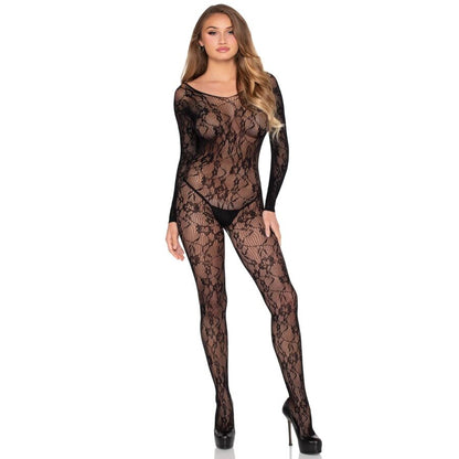 Lingerie en dentelle bodystocking noir – Leg Avenue 89366