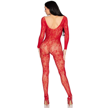 Lingerie en dentelle bodystocking rouge – Leg Avenue 89366