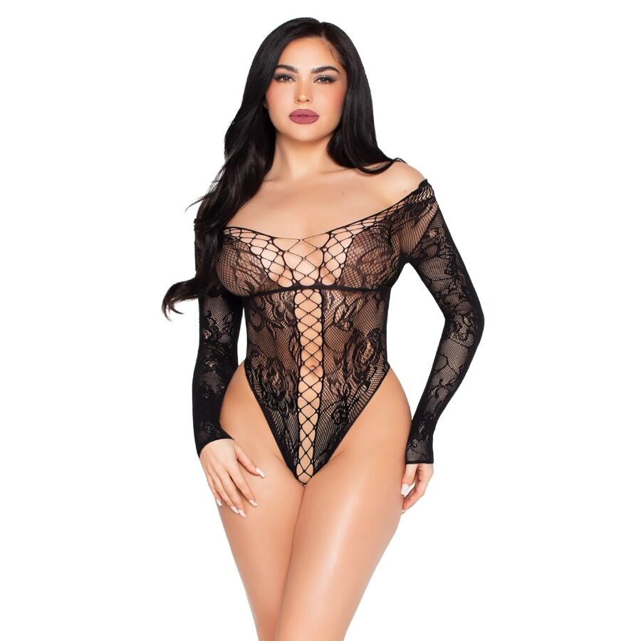 Teddy en résille et dentelle noir – Leg Avenue 89370