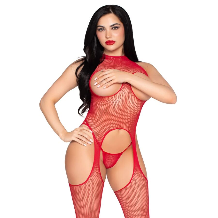 Bodystocking et culotte rouges sans couvercle – Leg Avenue 89374
