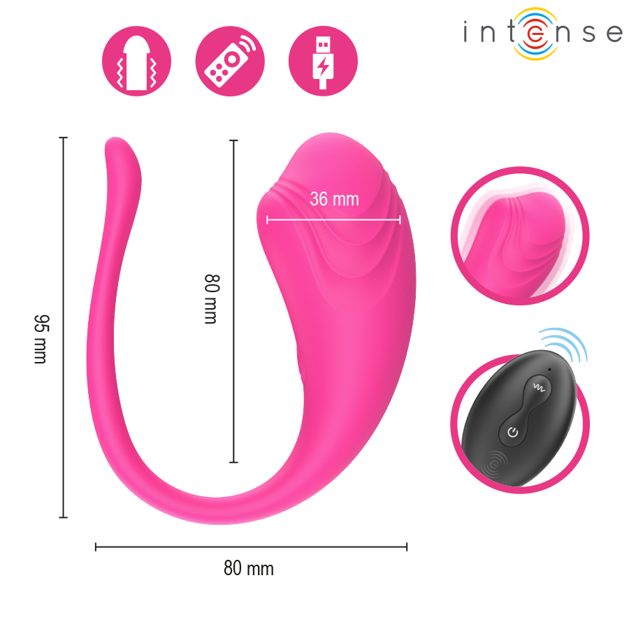 Vibrateur œuf vibrant olivia rose avec télécommande – Intense