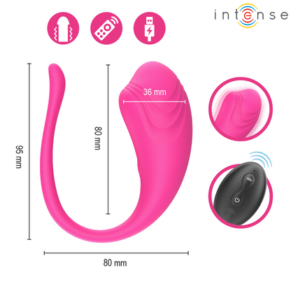 Vibrateur œuf vibrant olivia rose avec télécommande – Intense
