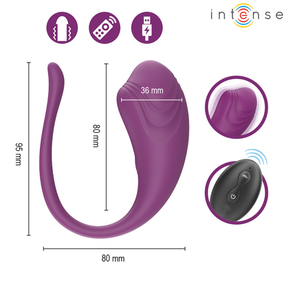 Vibrateur olivia œuf vibrant violet avec télécommande – Intense