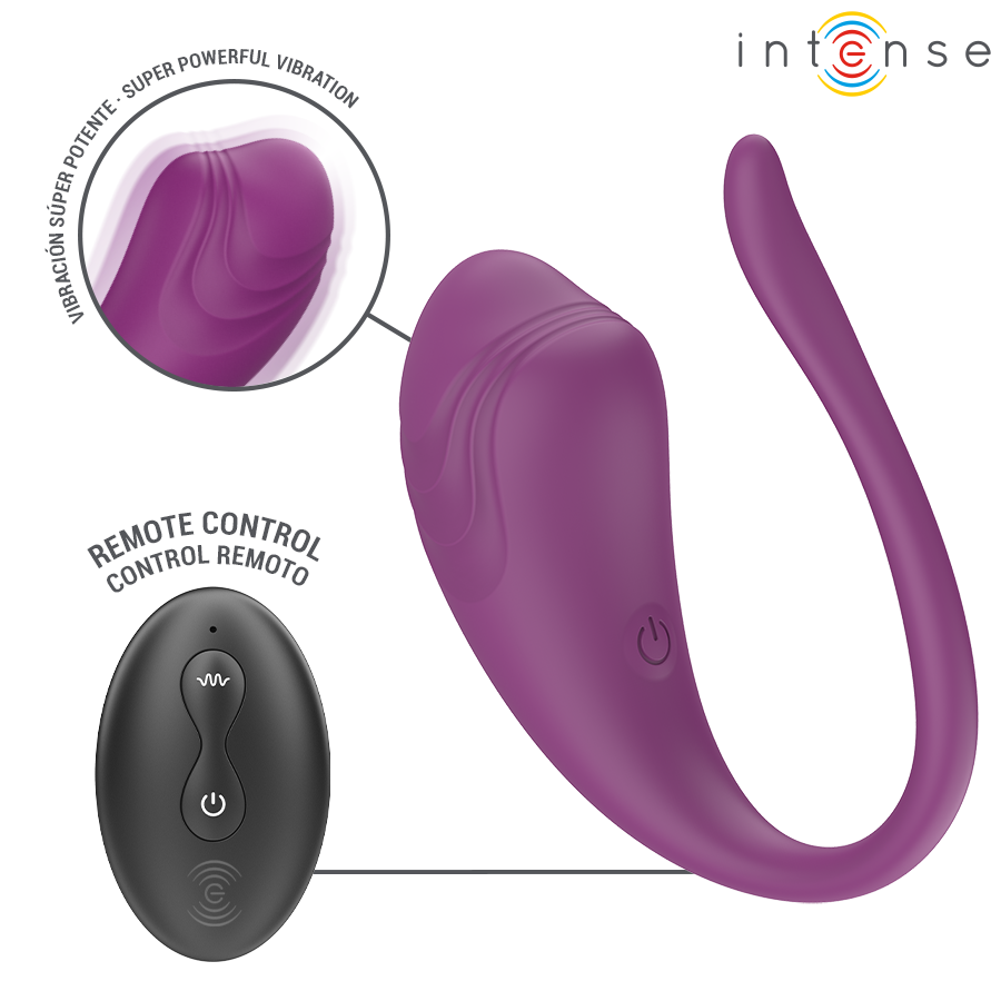 Vibrateur olivia œuf vibrant violet avec télécommande – Intense