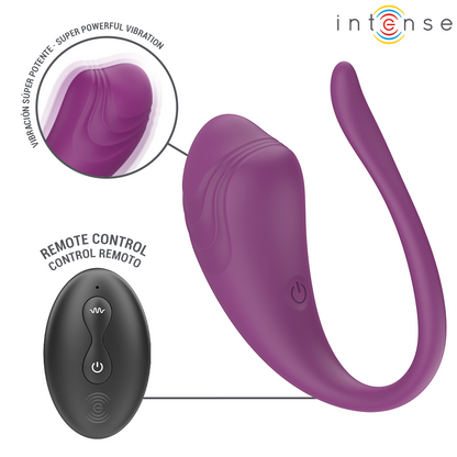 Vibrateur olivia œuf vibrant violet avec télécommande – Intense