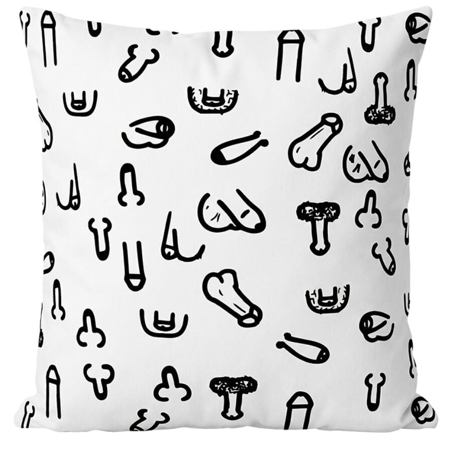 Coussin pénis blanc 30 x 30 – Diablo Picante
