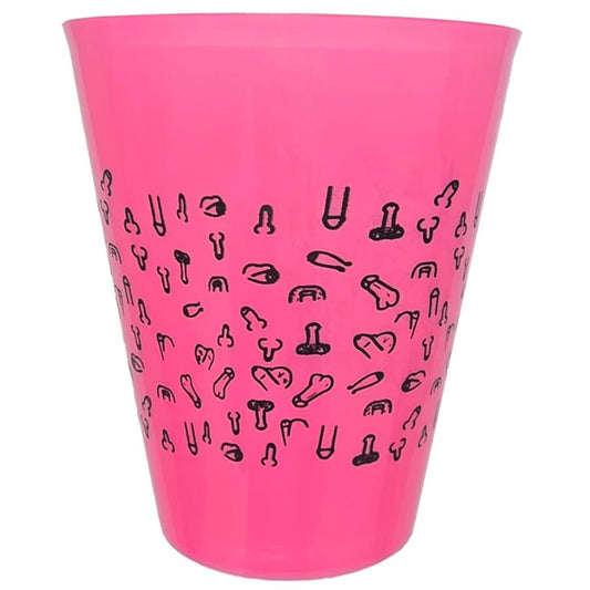Tasse fuchsia 500 ml avec pénis noirs – Diablo Picante