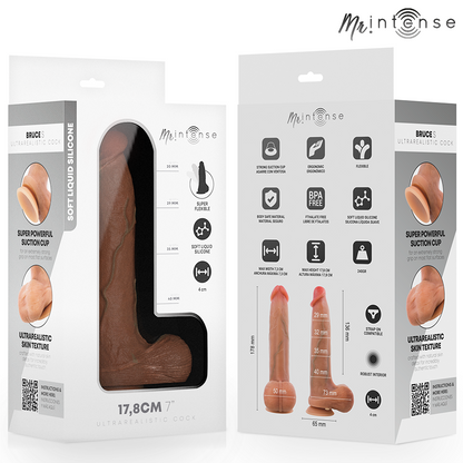 Bruce s pénis ultra-réaliste avec testicules 17,8 cm -ø- 4 cm – Mr Intense