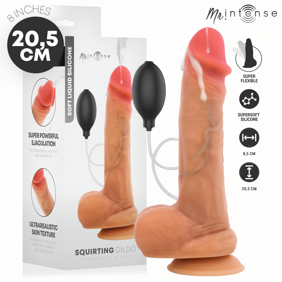 Danny pénis ultra-réaliste avec éjaculation et testicules 20,5 cm -ø- 4 cm – Mr Intense