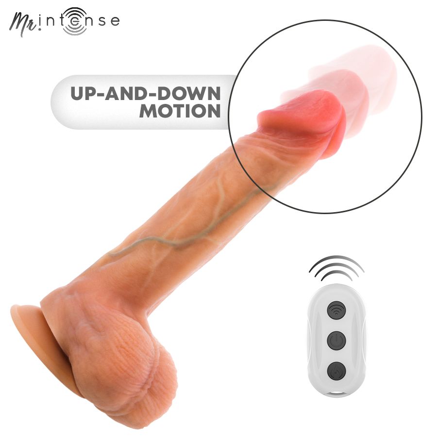 Logan vibrateur avec effet chauffant et télécommande 20 cm -ø- 4,1 cm – Mr Intense