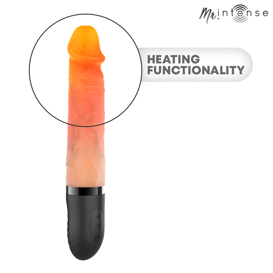 Jean vibrateur haut et bas avec effet chauffant 24 cm -ø- 3,8 cm – Mr Intense