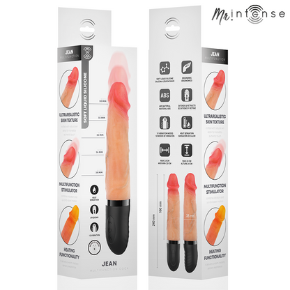 Jean vibrateur haut et bas avec effet chauffant 24 cm -ø- 3,8 cm – Mr Intense