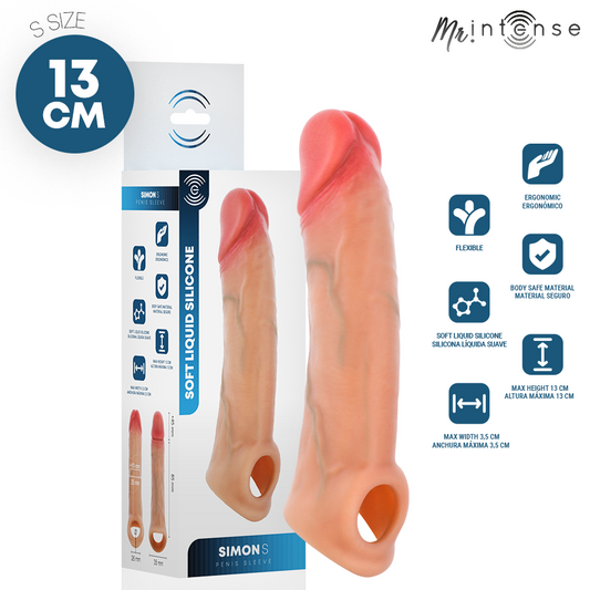 Simon manchon pénis ultra-réaliste s 13 cm -ø- 4 cm – Mr Intense