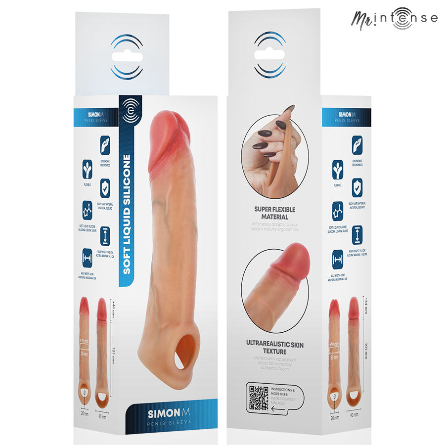 Simon manchon pénis m 14,5 cm -ø- 4 cm – Mr Intense